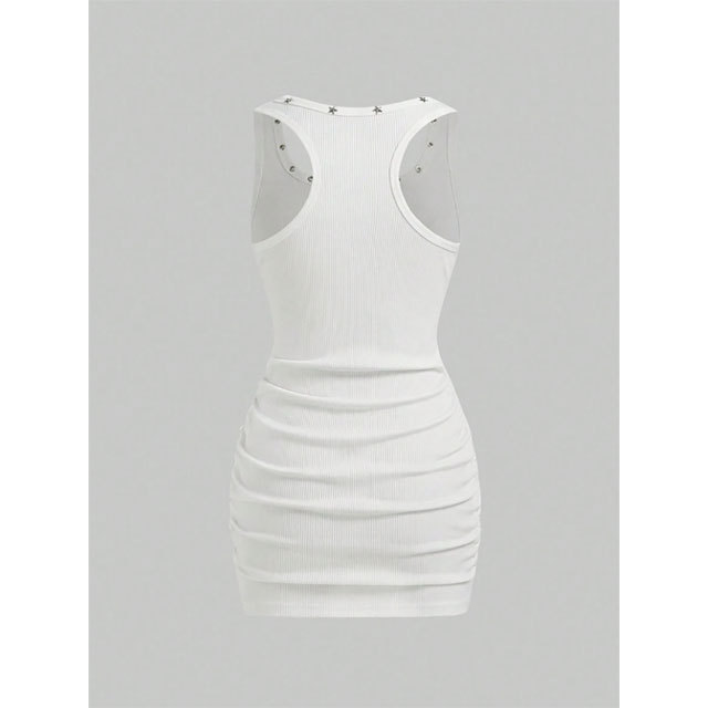 Rivets Knit Sleeveless Bodycon Dress