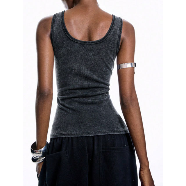 Chic Fashion Eyelets Tank Tops