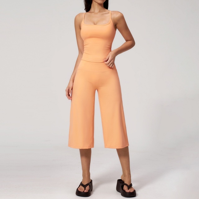 Suspenders Cami Top Quick-drying Yoga Pant Set