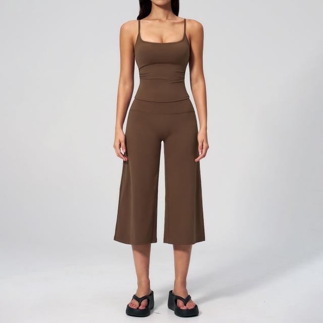 Suspenders Cami Top Quick-drying Yoga Pant Set