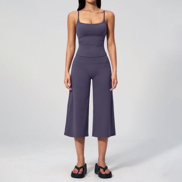 Suspenders Cami Top Quick-drying Yoga Pant Set