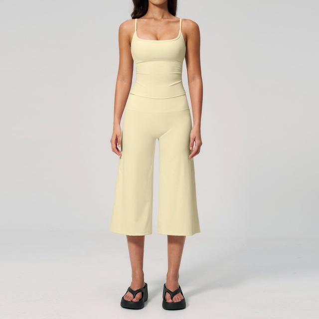 Suspenders Cami Top Quick-drying Yoga Pant Set
