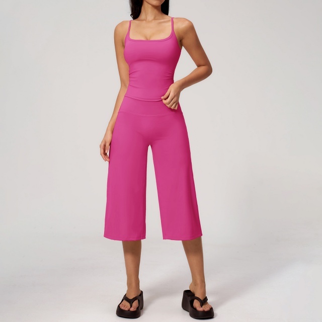Suspenders Cami Top Quick-drying Yoga Pant Set
