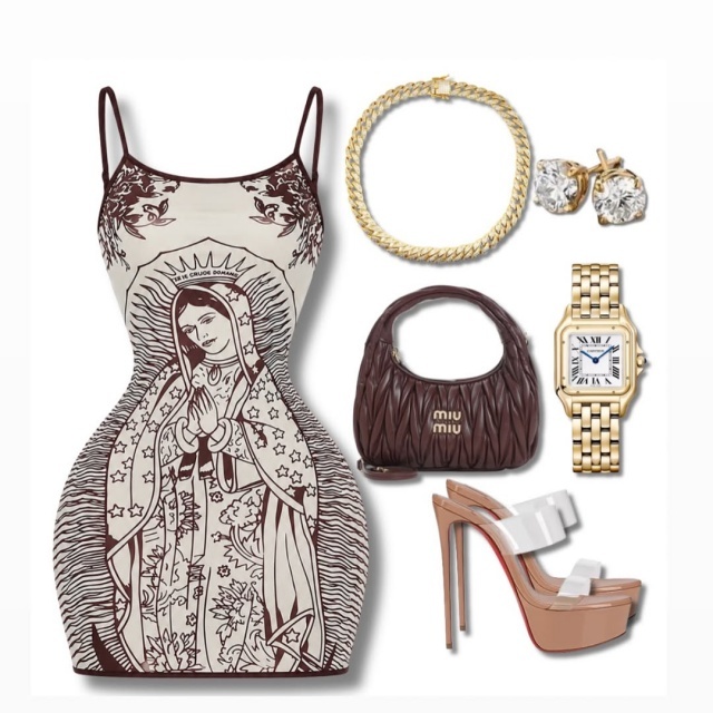 Printed Sleeveless Cami Bodycon Dress