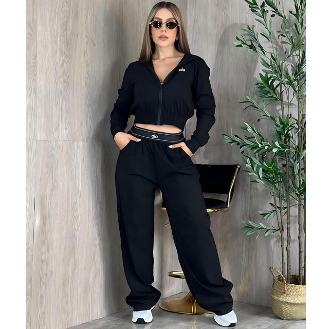 Fashion Zipper Hooded Casual Jogging Suit