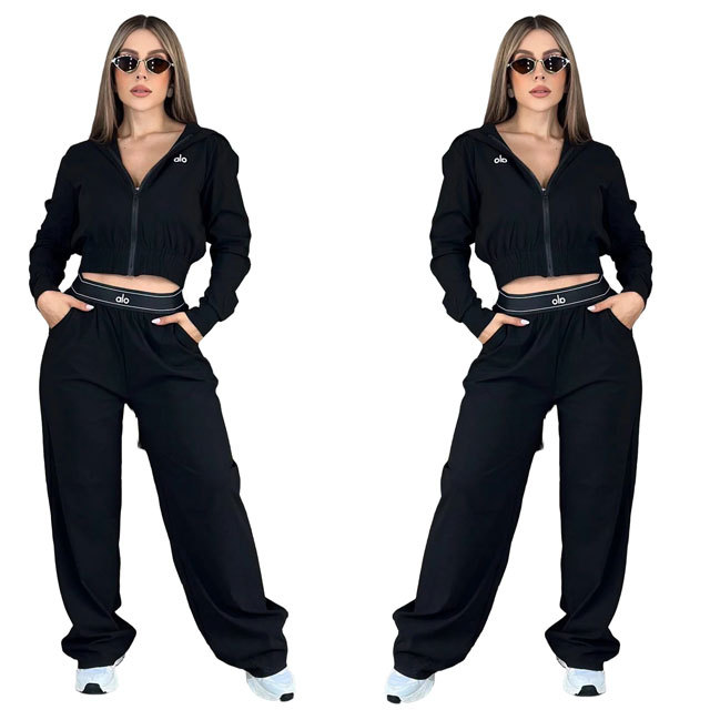 Fashion Zipper Hooded Casual Jogging Suit