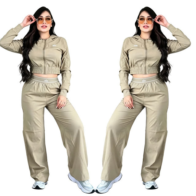 Fashion Zipper Hooded Casual Jogging Suit