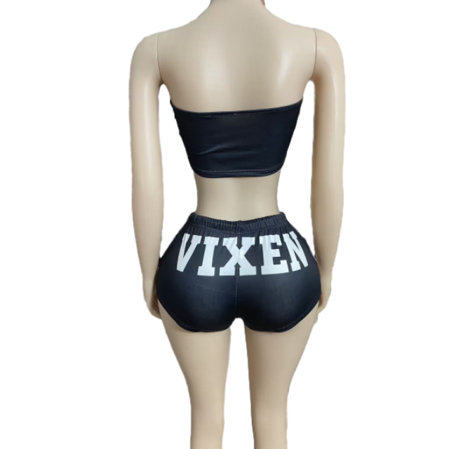 VIXEN Tube Top Mini Short Set