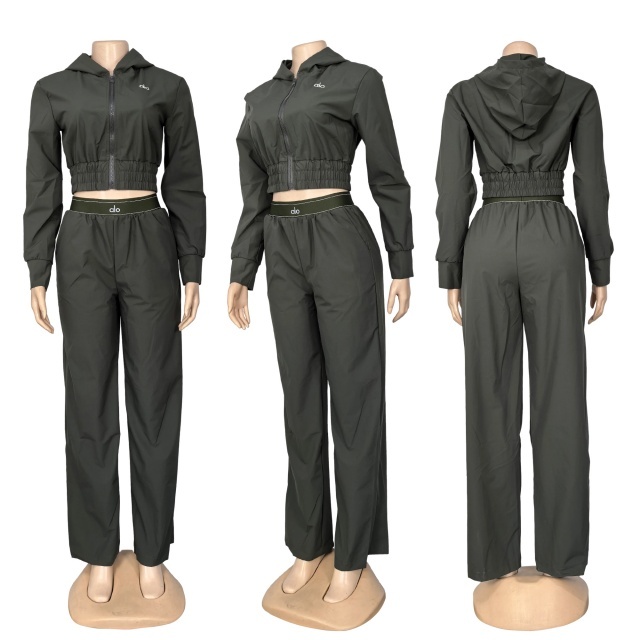 Fashion Zipper Hooded Casual Jogging Suit