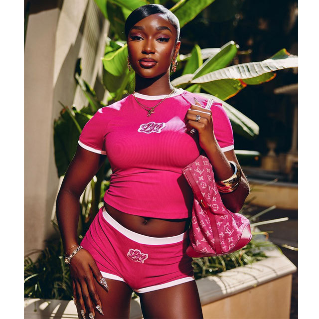 Embroidery Fashion Sport Short Set