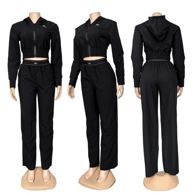 Fashion Zipper Hooded Casual Jogging Suit