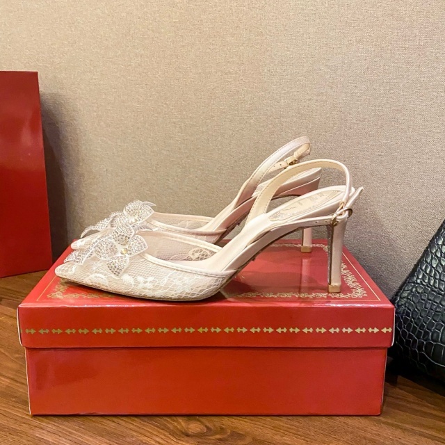 Pointed Toe Rhinestones Fashion High Heeled Sandals