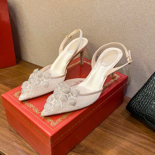 Pointed Toe Rhinestones Fashion High Heeled Sandals
