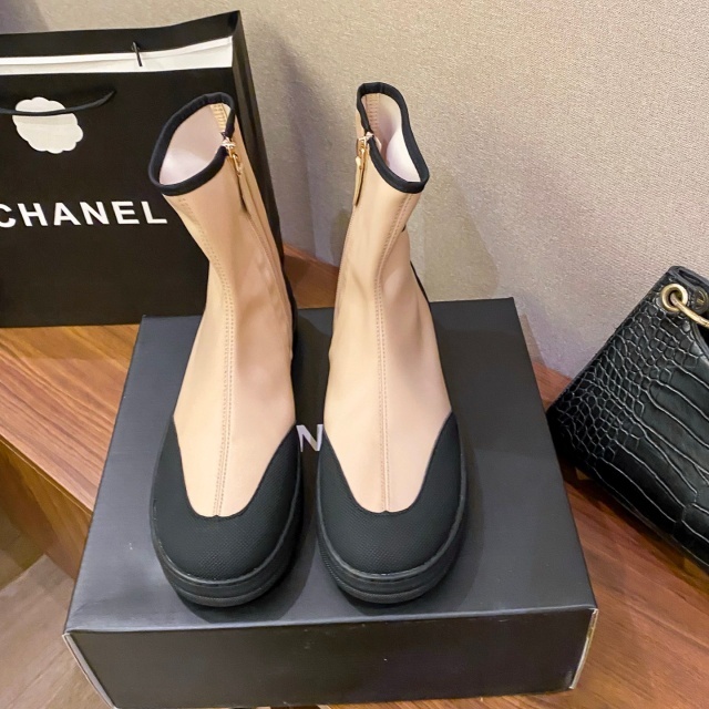Side Zipper Fashion Women Socks Boots