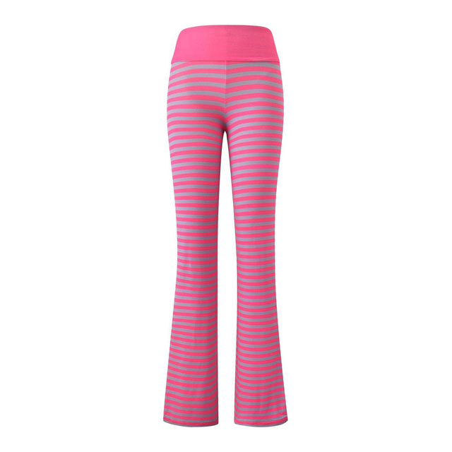 Fashion Striped Hooded Top Casual Pants Suit