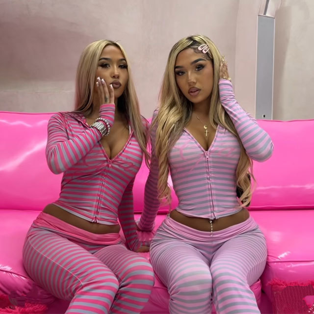 Fashion Striped Hooded Top Casual Pants Suit