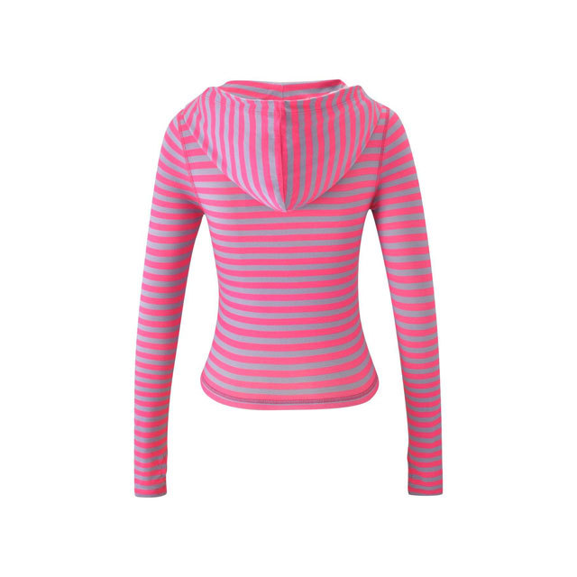Fashion Striped Hooded Top Casual Pants Suit