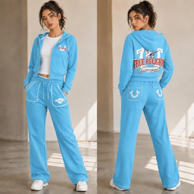 Long Sleeve Hooded Zipped Up Top Casual Pant Set