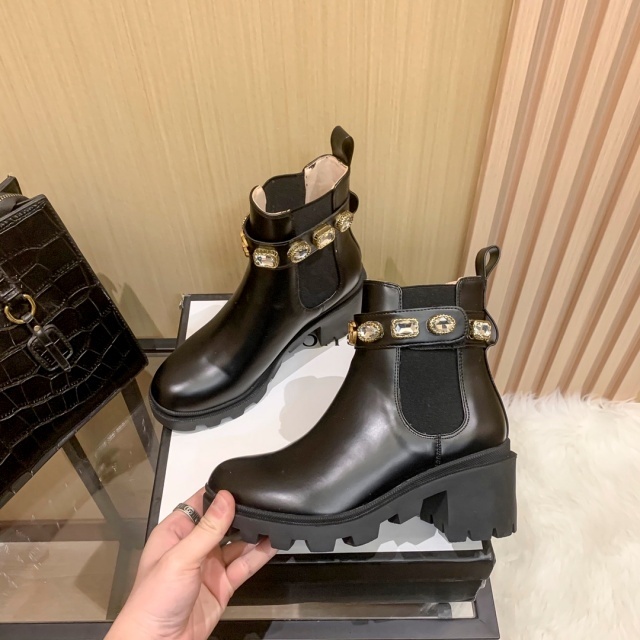 Luxury Fashion Diamond Chunky Boots