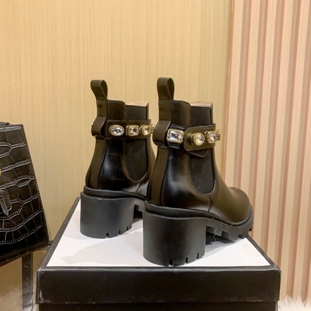 Luxury Fashion Diamond Chunky Boots