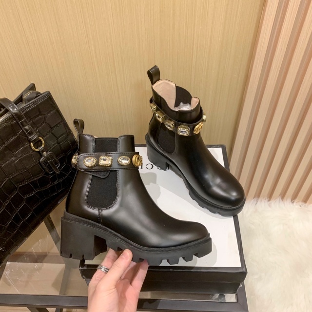 Luxury Fashion Diamond Chunky Boots