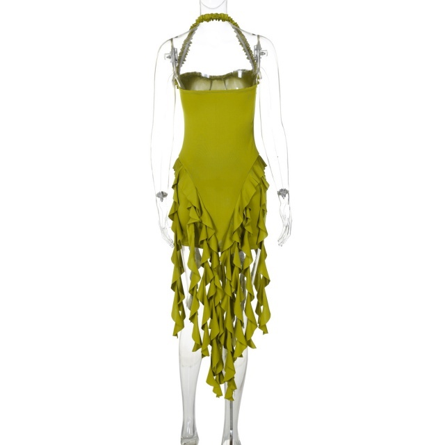 Halter Neck Tinker Tassel Dress