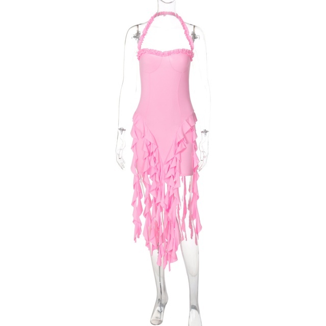 Halter Neck Tinker Tassel Dress