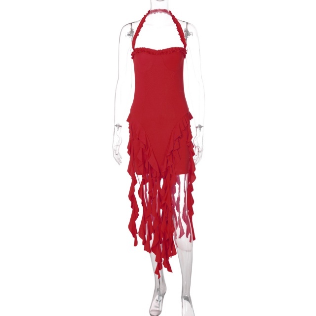 Halter Neck Tinker Tassel Dress