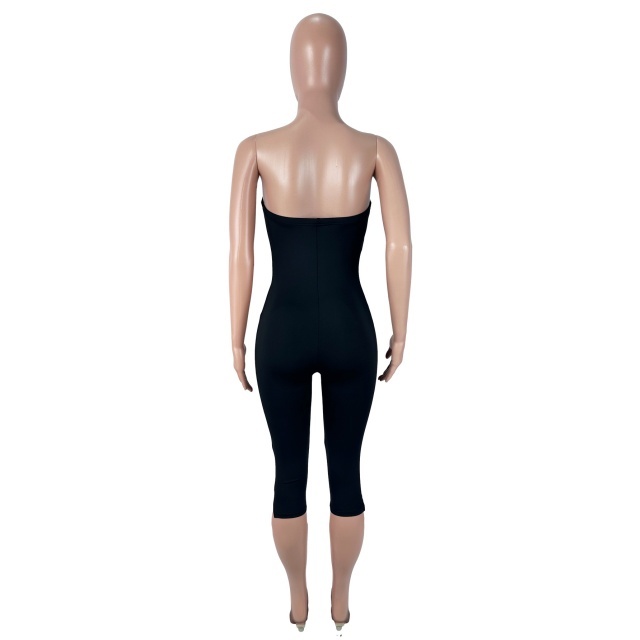 Off Shoulder Strapless Slim Fit Romper