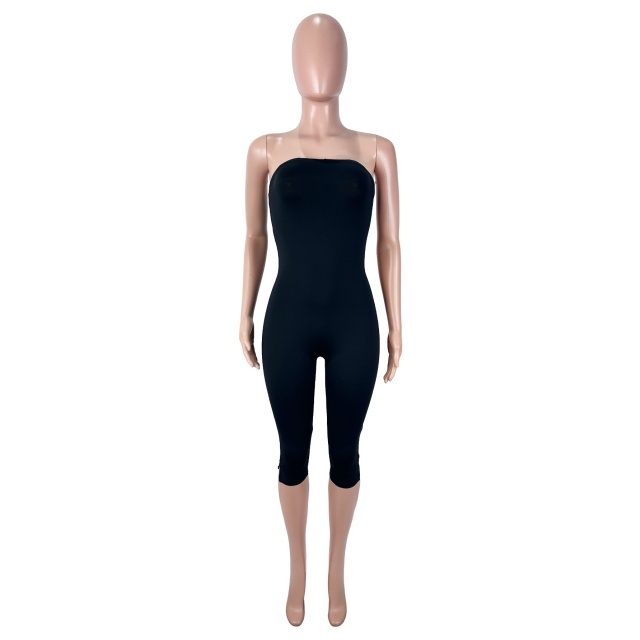 Off Shoulder Strapless Slim Fit Romper