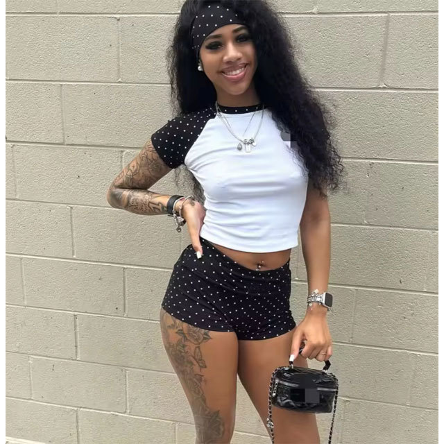 Women Short Sleeve Casual Sport Short Set