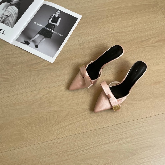 Fashion Pointed Toe Satin High Heeled Sandals