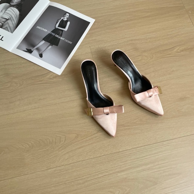 Fashion Pointed Toe Satin High Heeled Sandals