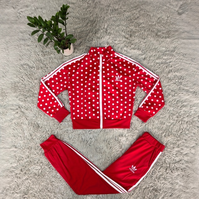 Polka Dots Zipper Fall Tracksuit Set