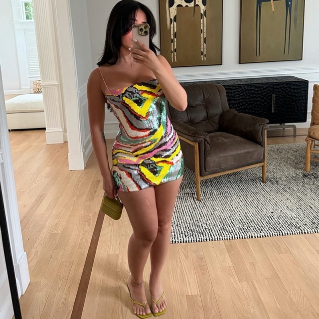 Sequined Slim Fitted Bodycon Dress