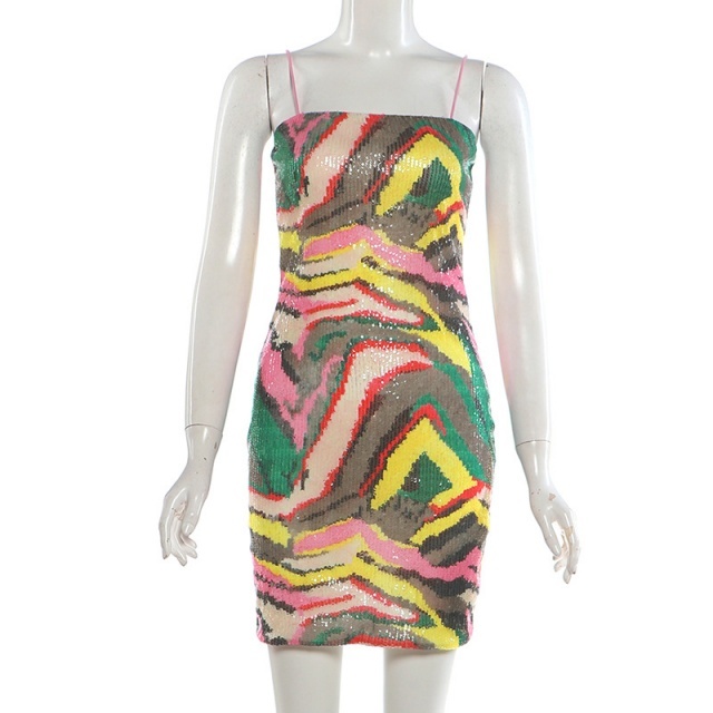 Sequined Slim Fitted Bodycon Dress