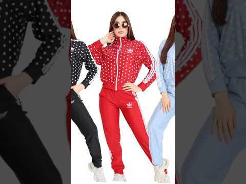 Polka Dots Zipper Fall Tracksuit Set