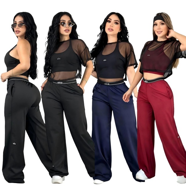 Fashion Women 3 Piece Tracksuit Set