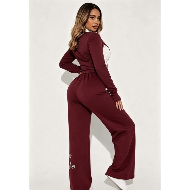Fashion Color Block Fall Jogging Suit