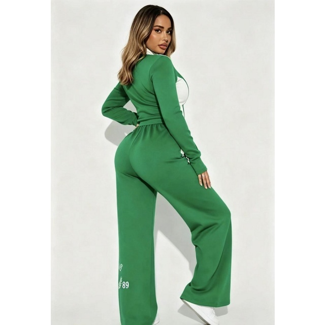 Fashion Color Block Fall Jogging Suit