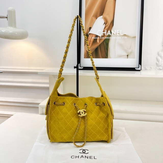 Metal Logo Suede Crossbody Bags