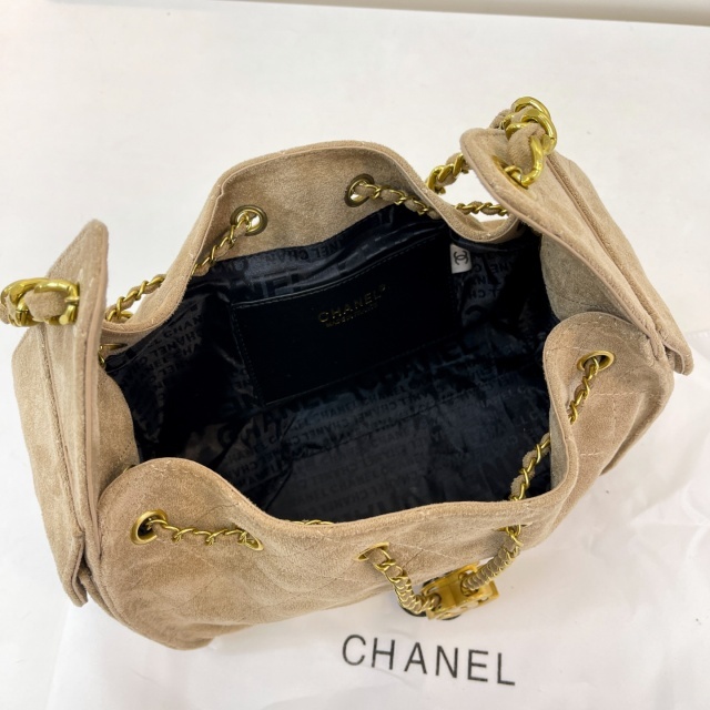 Metal Logo Suede Crossbody Bags