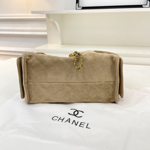 Metal Logo Suede Crossbody Bags