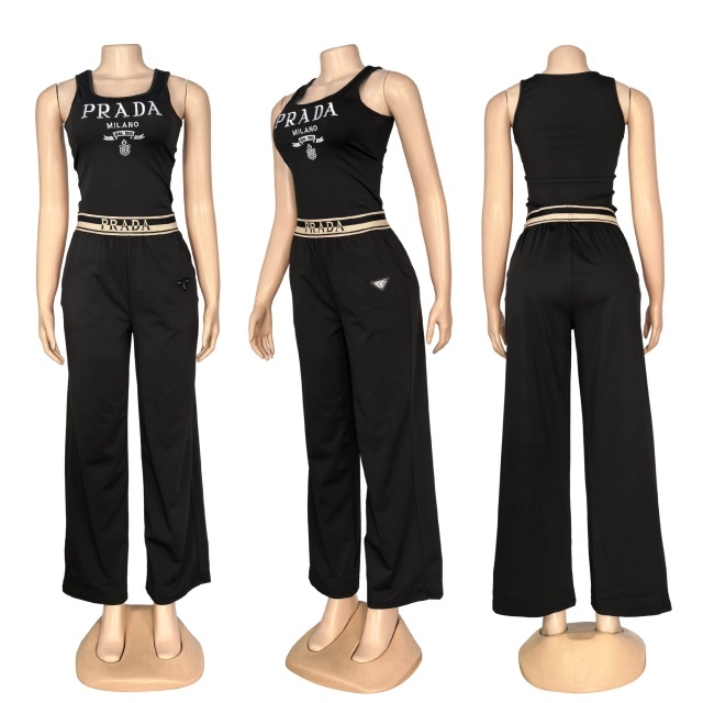Fashion Tank Top Casual Sport Pants Suit