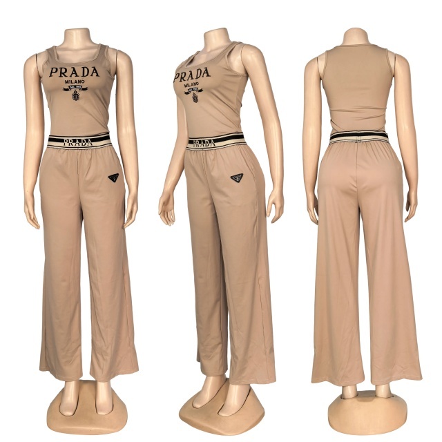 Fashion Tank Top Casual Sport Pants Suit