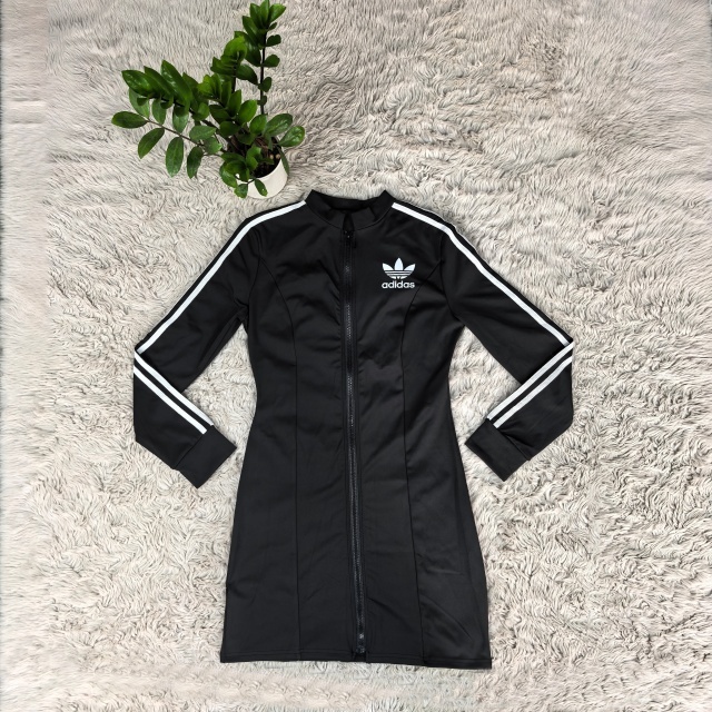 Zipper Long Sleeve Bodycon Sport Dress