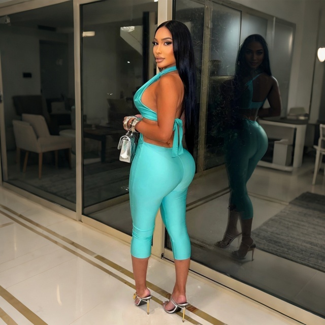 Hollow Out Halter Fitted Romper