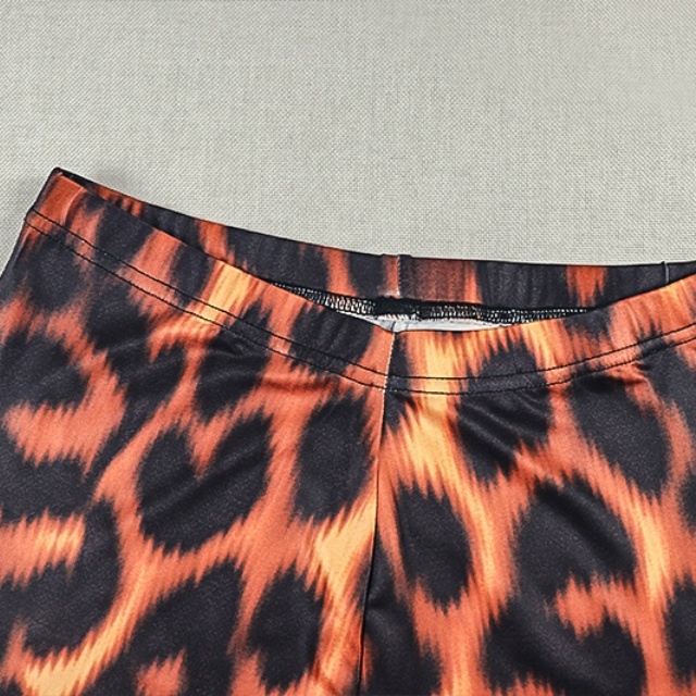 Leopard Printed Sleeveless Teddies Fitted Pant Set