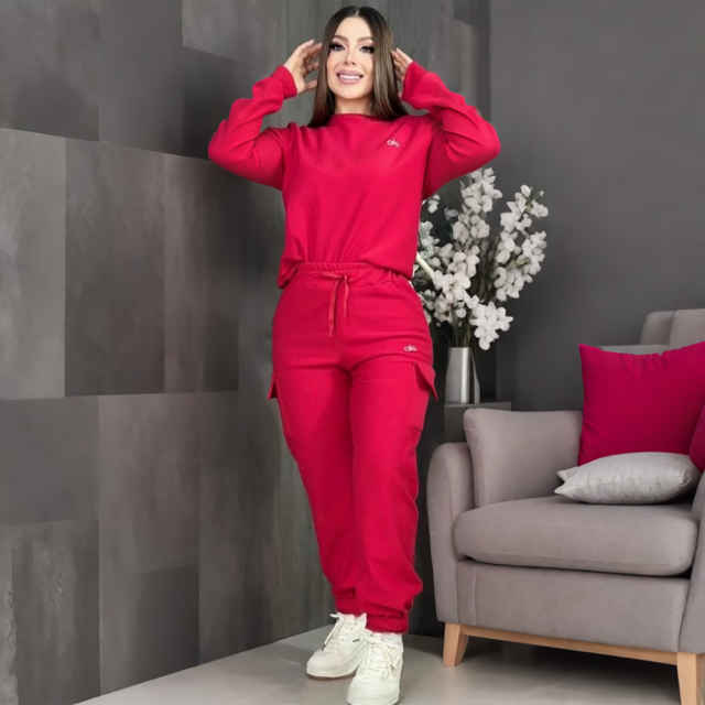 Women Fall Fashion Long Sleeve Tracksuit Set