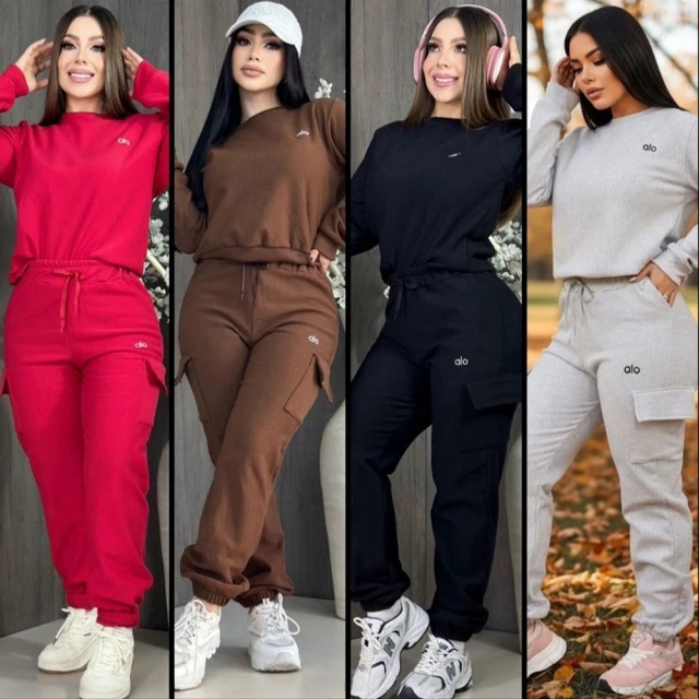Women Fall Fashion Long Sleeve Tracksuit Set